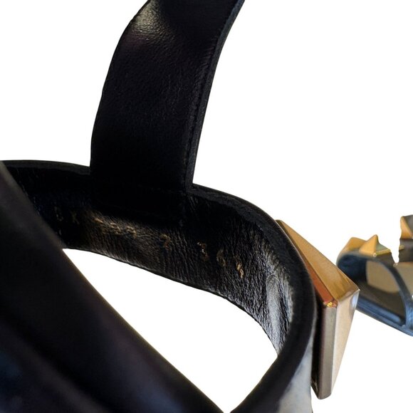 Valentino Garavani Rockstud Roman Stud Black Caged Stiletto Sandals Heels 36.5 - Picture 9 of 11